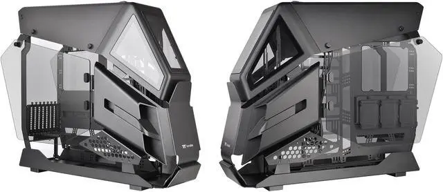 Alt view image 9 of 20 - Thermaltake AH T600 Helicopter Styled Open Frame Tempered Glass Swing Door E-ATX Full Tower Case CA-1Q4-00M1WN-00