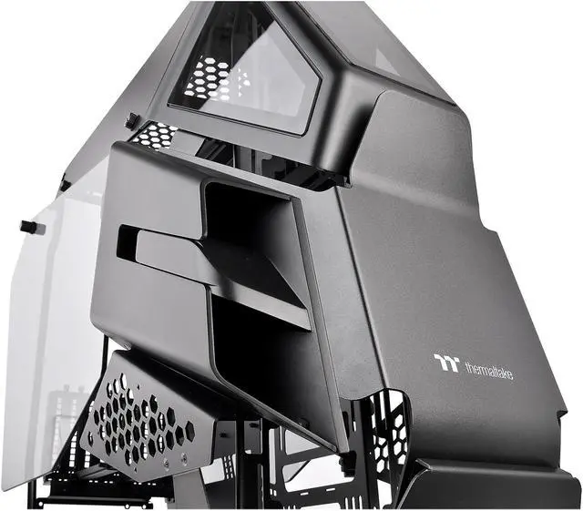 Alt view image 14 of 20 - Thermaltake AH T600 Helicopter Styled Open Frame Tempered Glass Swing Door E-ATX Full Tower Case CA-1Q4-00M1WN-00
