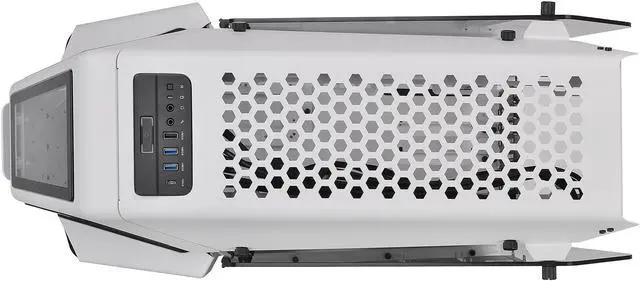 Alt view image 8 of 18 - Thermaltake AH T600 Snow Helicopter Styled Open Frame Tempered Glass Swing Door E-ATX Full Tower Case CA-1Q4-00M6WN-00