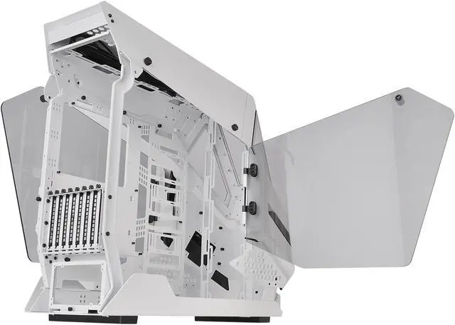 Alt view image 9 of 18 - Thermaltake AH T600 Snow Helicopter Styled Open Frame Tempered Glass Swing Door E-ATX Full Tower Case CA-1Q4-00M6WN-00