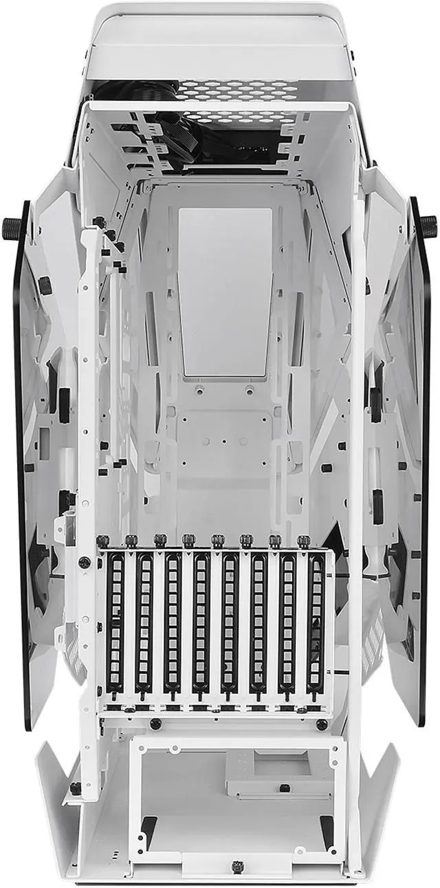 Alt view image 10 of 18 - Thermaltake AH T600 Snow Helicopter Styled Open Frame Tempered Glass Swing Door E-ATX Full Tower Case CA-1Q4-00M6WN-00
