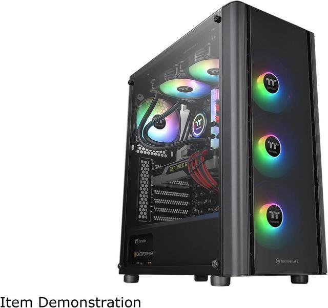 Alt view image 12 of 12 - Thermaltake V250 Tempered Glass ARGB Edition 5V MB RGB Sync ATX Mid-Tower Chassis with 3 x 120mm 5V Addressable RGB Fan + 1 x Black 120mm Rear Fan Pre-Installed CA-1Q5-00M1WN-00