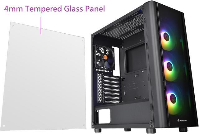 Alt view image 7 of 12 - Thermaltake V250 Tempered Glass ARGB Edition 5V MB RGB Sync ATX Mid-Tower Chassis with 3 x 120mm 5V Addressable RGB Fan + 1 x Black 120mm Rear Fan Pre-Installed CA-1Q5-00M1WN-00