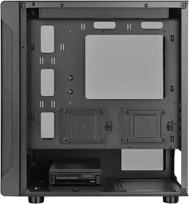 Alt view image 7 of 14 - Thermaltake S100 Tempered Glass Black Edition Micro-ATX Mini-Tower Computer Case with 120mm Rear Fan Pre-Installed CA-1Q9-00S1WN-00