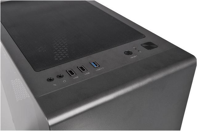 Alt view image 6 of 14 - Thermaltake S100 Tempered Glass Black Edition Micro-ATX Mini-Tower Computer Case with 120mm Rear Fan Pre-Installed CA-1Q9-00S1WN-00