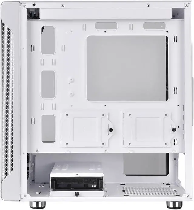 Alt view image 7 of 18 - Thermaltake S100 Tempered Glass Snow Edition Micro-ATX Mini-Tower Computer Case with 120mm Rear Fan Pre-Installed CA-1Q9-00S6WN-00