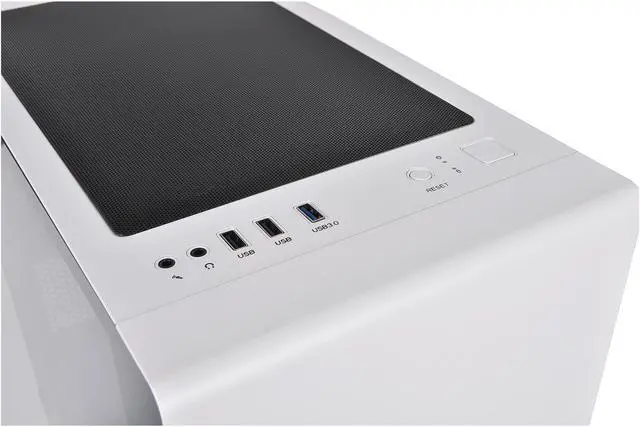 Alt view image 5 of 18 - Thermaltake S100 Tempered Glass Snow Edition Micro-ATX Mini-Tower Computer Case with 120mm Rear Fan Pre-Installed CA-1Q9-00S6WN-00