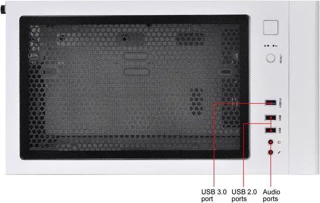 Alt view image 4 of 18 - Thermaltake S100 Tempered Glass Snow Edition Micro-ATX Mini-Tower Computer Case with 120mm Rear Fan Pre-Installed CA-1Q9-00S6WN-00