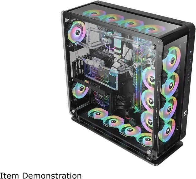 Alt view image 9 of 20 - Thermaltake Core P8 Tempered Glass E-ATX 2-Way Display Rotational PCI-E Full-Tower Gaming Computer Case, CA-1Q2-00M1WN-01