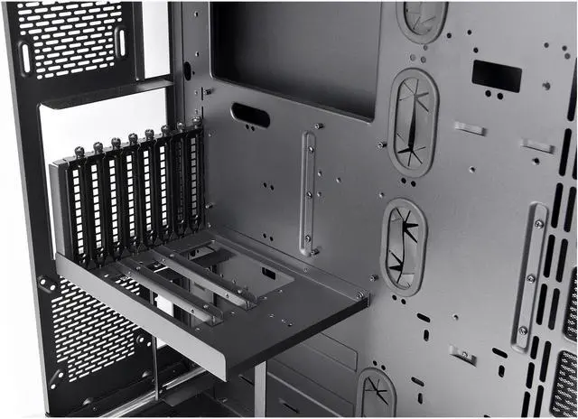 Alt view image 14 of 20 - Thermaltake Core P8 Tempered Glass E-ATX 2-Way Display Rotational PCI-E Full-Tower Gaming Computer Case, CA-1Q2-00M1WN-01
