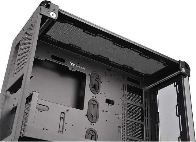 Alt view image 15 of 20 - Thermaltake Core P8 Tempered Glass E-ATX 2-Way Display Rotational PCI-E Full-Tower Gaming Computer Case, CA-1Q2-00M1WN-01