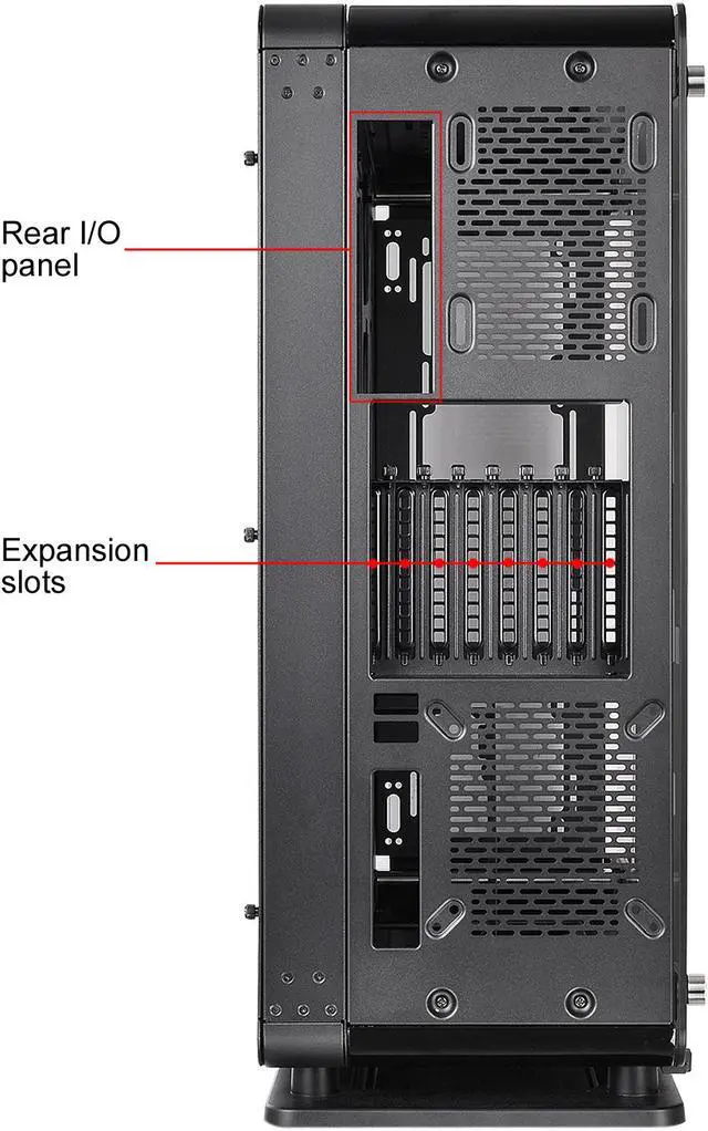 Alt view image 11 of 20 - Thermaltake Core P8 Tempered Glass E-ATX 2-Way Display Rotational PCI-E Full-Tower Gaming Computer Case, CA-1Q2-00M1WN-01