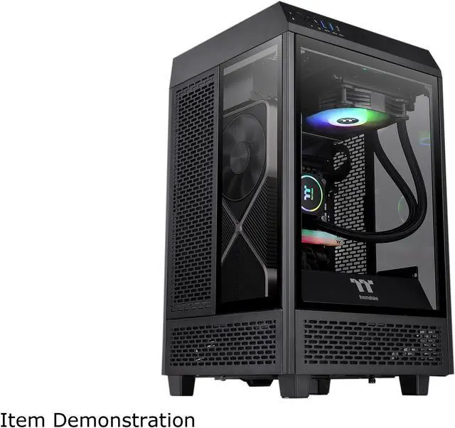 Alt view image 3 of 13 - Thermaltake Tower 100 Black Edition Tempered Glass Type-C (USB 3.1 Gen 2) Mini Tower Computer Chassis Supports Mini-ITX, CA-1R3-00S1WN-00