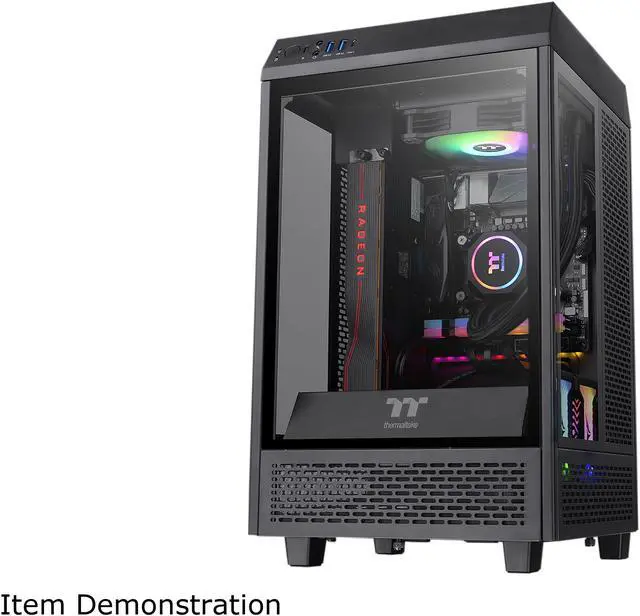 Alt view image 4 of 13 - Thermaltake Tower 100 Black Edition Tempered Glass Type-C (USB 3.1 Gen 2) Mini Tower Computer Chassis Supports Mini-ITX, CA-1R3-00S1WN-00
