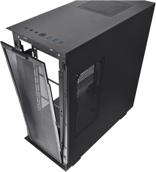 Alt view image 11 of 13 - Thermaltake Divider 300 Triangular Tempered Glass Type-C (USB 3.1 Gen 2) Water Cooling Ready ATX Mid Tower Computer Case, CA-1S2-00M1WN-00