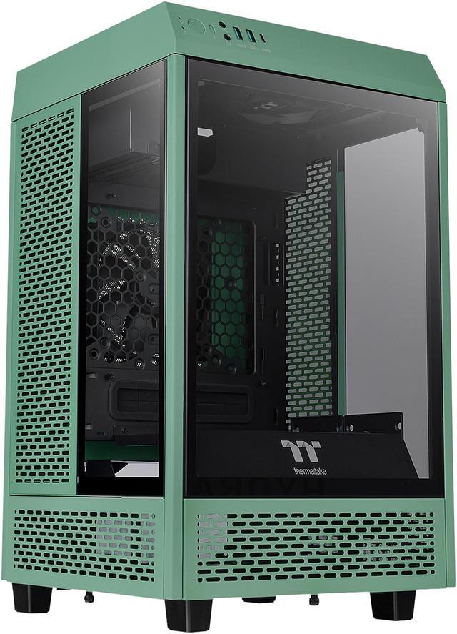 Thermaltake Tower 100 Racing Green Edition Tempered Glass Type-C (USB 3.2  Gen 2) Mini Tower Computer Chassis Supports Mini-ITX CA-1R3-00SCWN-00