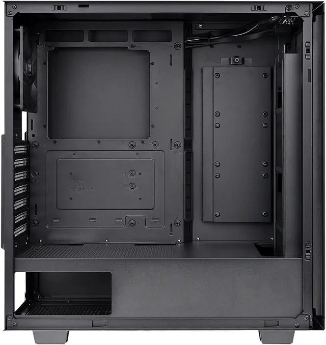 Alt view image 3 of 12 - Thermaltake Divider 300 TG Air Front Mesh Black Edition Triangular Tempered Glass Side Panel ATX Mid Tower Computer Case with 2 Pre-installed 120mm Fan CA-1S2-00M1WN-02
