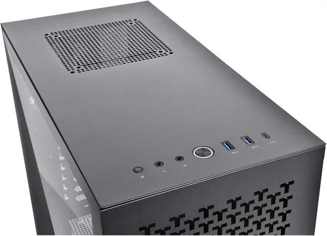 Alt view image 5 of 12 - Thermaltake Divider 300 TG Air Front Mesh Black Edition Triangular Tempered Glass Side Panel ATX Mid Tower Computer Case with 2 Pre-installed 120mm Fan CA-1S2-00M1WN-02