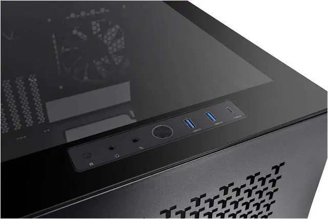 Alt view image 5 of 14 - Thermaltake Divider 200 TG Air Front Mesh Black Edition Triangular Tempered Glass Side Panel Micro-ATX Computer Case with Pre-installed 200mm Front Fan + 120mm Rear Fan CA-1V1-00S1WN-01