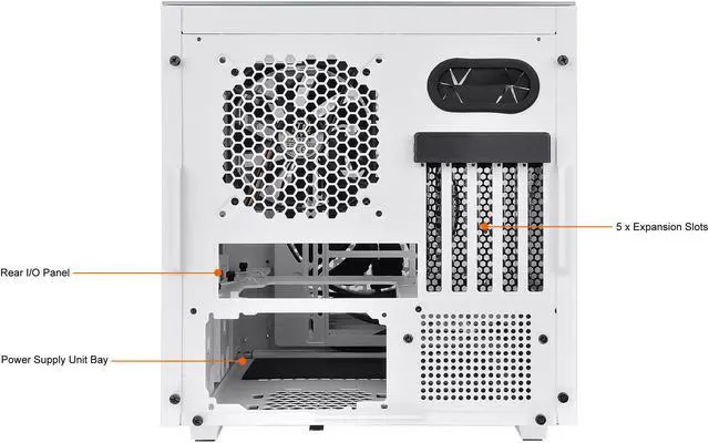 Alt view image 9 of 14 - Thermaltake Divider 200 TG Air Front Mesh Snow Edition Triangular Tempered Glass Side Panel Micro-ATX Computer Case with Pre-stalled 200mm Front Fan + 120mm Rear Fan CA-1V1-00S6WN-01