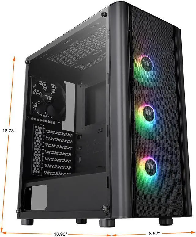 Alt view image 2 of 9 - Thermaltake V250 TG ARGB Air CA-1Q5-00M1WN-03 Black SPCC ATX Mid Tower Computer Case
