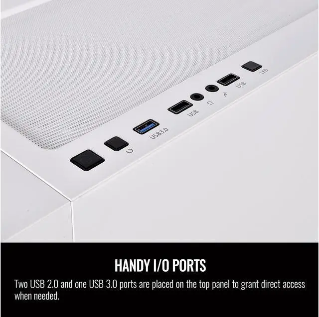 Alt view image 9 of 10 - Thermaltake H570 TG CA-1T9-00M6WN-00 White SPCC / Tempered Glass ATX Mid Tower Computer Case