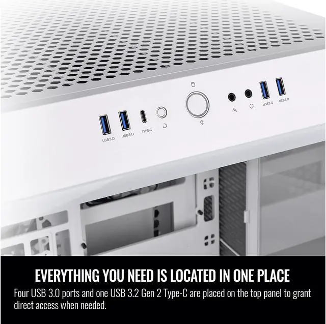 Alt view image 18 of 19 - Thermaltake The Tower 500 CA-1X1-00M6WN-00 White SPCC / Tempered Glass ATX Mid Tower Computer Case