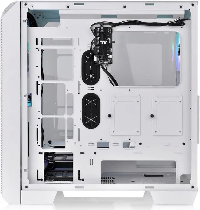 Alt view image 4 of 8 - Thermaltake View 300 MX Snow TG ARGB Motherboard Sync E-ATX Mid Tower Computer Case with 2x200mm Front & 1x120mm Rear ARGB Fan, Interchangeable Tempered Glass & Mesh Front Panel, CA-1P6-00M6WN-00