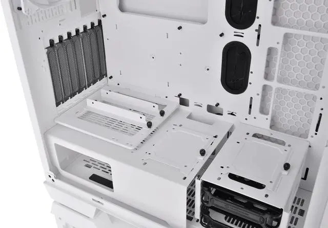 Alt view image 6 of 8 - Thermaltake View 300 MX Snow TG ARGB Motherboard Sync E-ATX Mid Tower Computer Case with 2x200mm Front & 1x120mm Rear ARGB Fan, Interchangeable Tempered Glass & Mesh Front Panel, CA-1P6-00M6WN-00