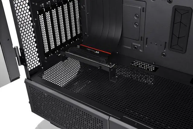 Alt view image 7 of 11 - Thermaltake Ceres 500 Black Mid Tower E-ATX Computer Case with Tempered Glass Side Panel; 4 Preinstalled 140mm PWM ARGB Fans; Rotational PCIe Slots & GPU Holder; CA-1X5-00M1WN-00
