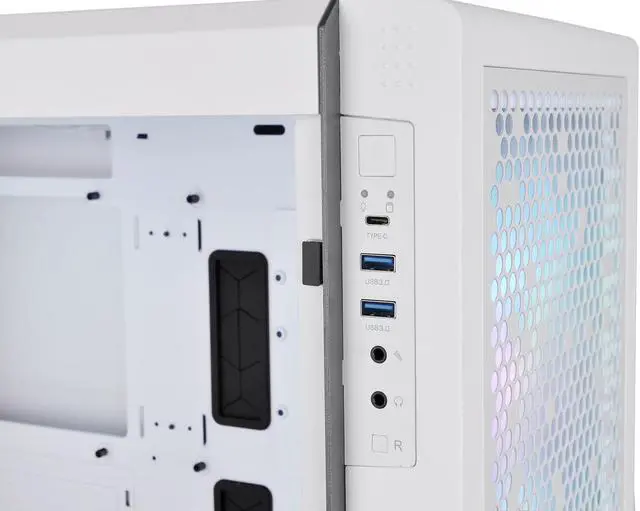 Alt view image 11 of 11 - Thermaltake Ceres 500 Snow Edition Mid Tower E-ATX Computer Case with Tempered Glass Side Panel; 4 Preinstalled 140mm PWM ARGB Fans; Rotational PCIe Slots & GPU Holder; CA-1X5-00M6WN-00