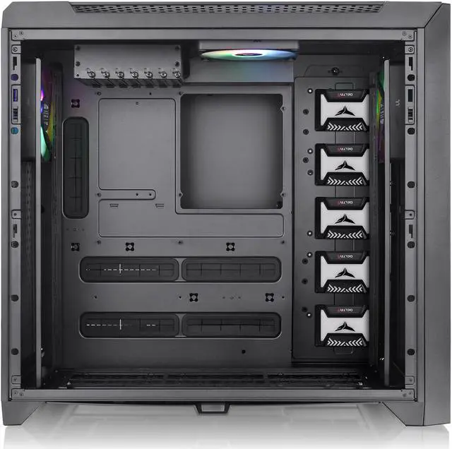 Alt view image 7 of 18 - Thermaltake CTE C750 TG ARGB E-ATX Full Tower with Centralized Thermal Efficiency Design; 3x140mm CT140 ARGB Fans Pre-Installed; Tempered Glass Front & Side Panel; CA-1X6-00F1WN-01
