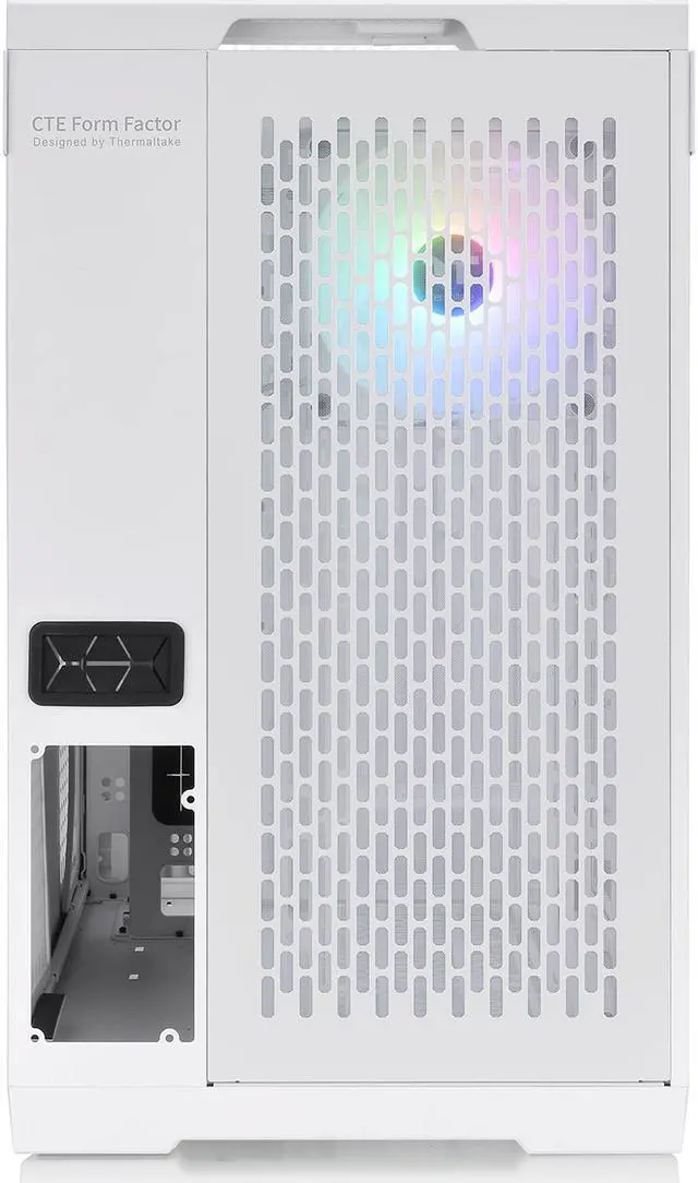 Alt view image 10 of 18 - Thermaltake CTE C750 TG ARGB Snow E-ATX Full Tower with Centralized Thermal Efficiency Design; 3x140mm White CT140 ARGB Fans Pre-Installed; Tempered Glass Front & Side Panel; CA-1X6-00F6WN-01