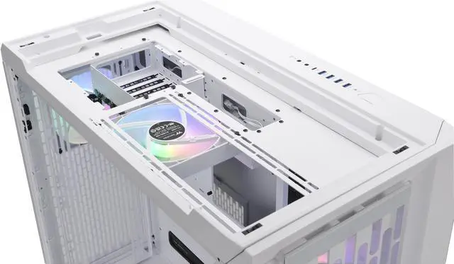 Alt view image 12 of 18 - Thermaltake CTE C750 TG ARGB Snow E-ATX Full Tower with Centralized Thermal Efficiency Design; 3x140mm White CT140 ARGB Fans Pre-Installed; Tempered Glass Front & Side Panel; CA-1X6-00F6WN-01