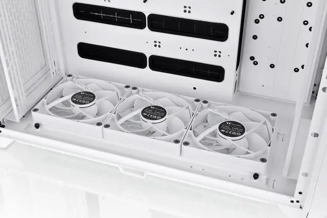 Alt view image 16 of 18 - Thermaltake CTE C750 TG ARGB Snow E-ATX Full Tower with Centralized Thermal Efficiency Design; 3x140mm White CT140 ARGB Fans Pre-Installed; Tempered Glass Front & Side Panel; CA-1X6-00F6WN-01