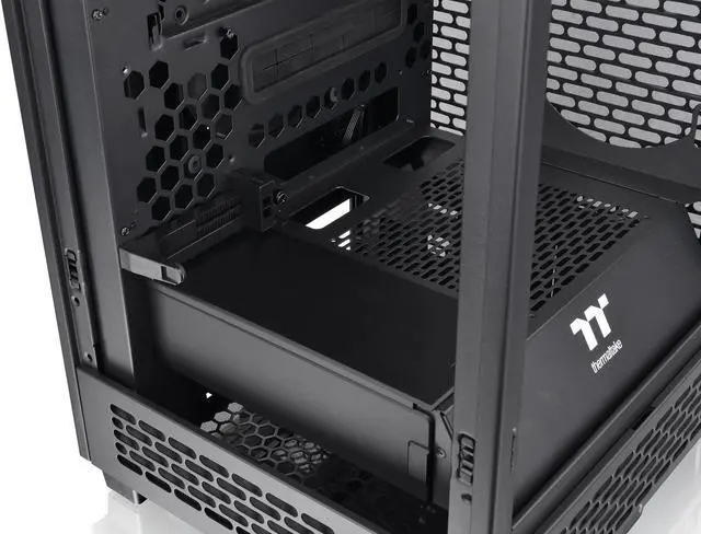 Alt view image 10 of 17 - Thermaltake Tower 200 Mini-ITX Computer Case; 2x140mm Pre-installed CT140 Fans; Supports GPU Length Up To 380mm; CA-1X9-00S1WN-00; Black