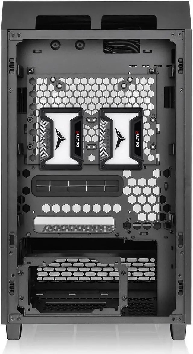 Alt view image 12 of 17 - Thermaltake Tower 200 Mini-ITX Computer Case; 2x140mm Pre-installed CT140 Fans; Supports GPU Length Up To 380mm; CA-1X9-00S1WN-00; Black