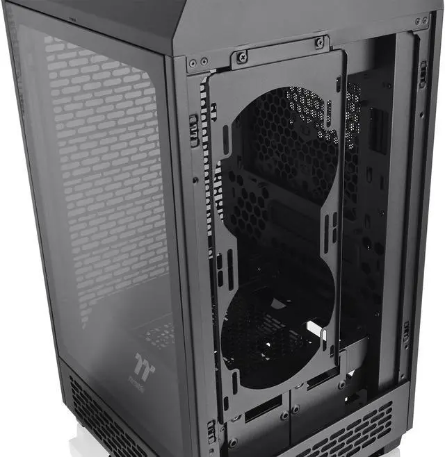 Alt view image 14 of 17 - Thermaltake Tower 200 Mini-ITX Computer Case; 2x140mm Pre-installed CT140 Fans; Supports GPU Length Up To 380mm; CA-1X9-00S1WN-00; Black