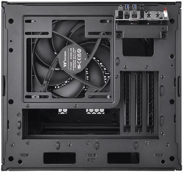 Alt view image 17 of 17 - Thermaltake Tower 200 Mini-ITX Computer Case; 2x140mm Pre-installed CT140 Fans; Supports GPU Length Up To 380mm; CA-1X9-00S1WN-00; Black