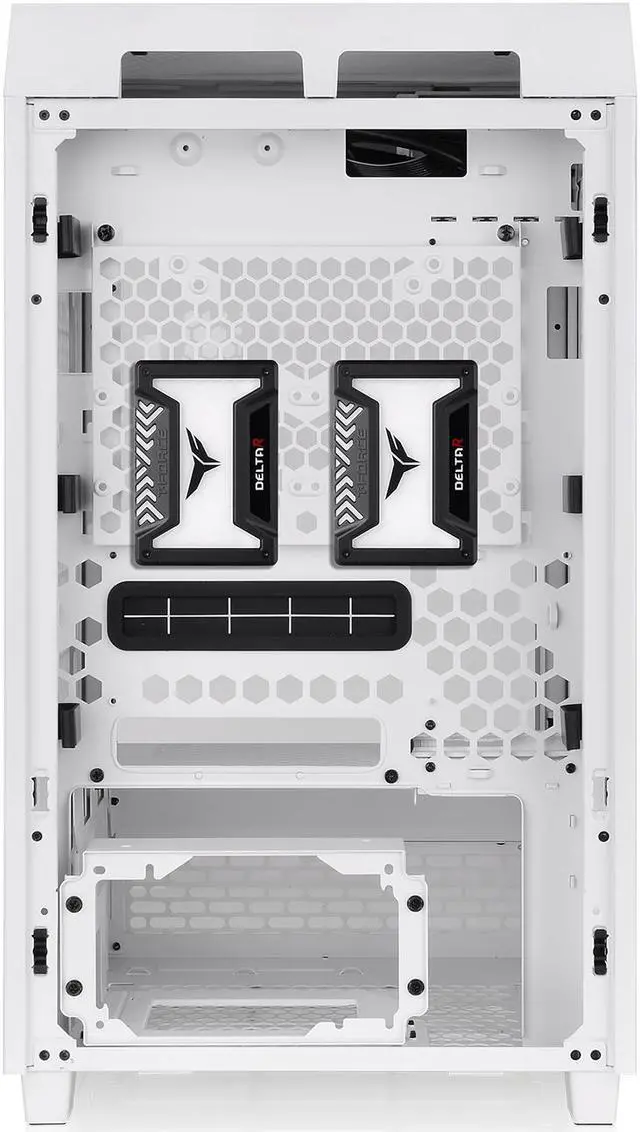 Alt view image 12 of 17 - Thermaltake Tower 200 Snow Mini-ITX Computer Case; 2x140mm Pre-installed White CT140 Fans; Supports GPU Length Up To 380mm; CA-1X9-00S6WN-00; White