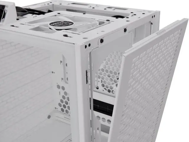 Alt view image 15 of 17 - Thermaltake Tower 200 Snow Mini-ITX Computer Case; 2x140mm Pre-installed White CT140 Fans; Supports GPU Length Up To 380mm; CA-1X9-00S6WN-00; White