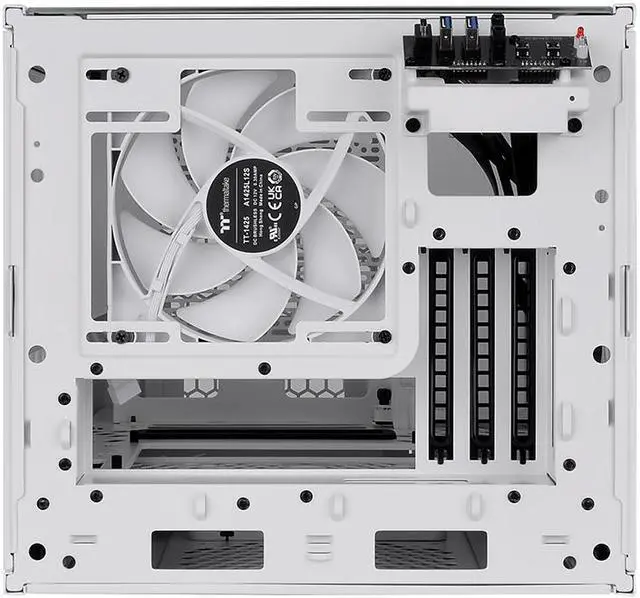 Alt view image 17 of 17 - Thermaltake Tower 200 Snow Mini-ITX Computer Case; 2x140mm Pre-installed White CT140 Fans; Supports GPU Length Up To 380mm; CA-1X9-00S6WN-00; White
