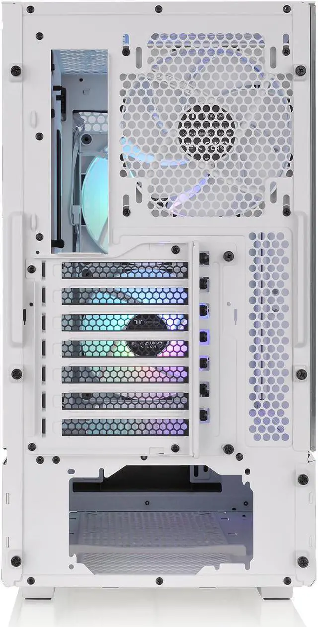 Alt view image 9 of 12 - Thermaltake Ceres 300 Snow Edition Mid Tower E-ATX Computer Case With Tempered Glass Side Panel; 2xCT140 ARGB Fan Preinstalled; Rotational PCIe Slots & GPU Holder; CA-1Y2-00M6WN-00