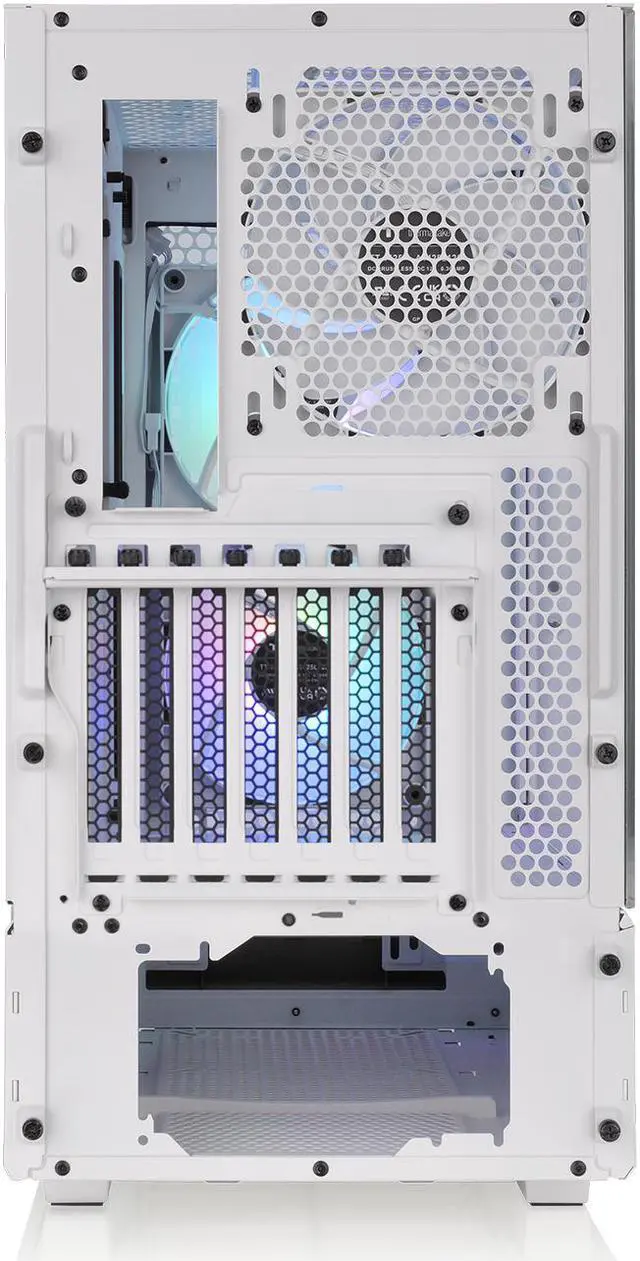 Alt view image 10 of 12 - Thermaltake Ceres 300 Snow Edition Mid Tower E-ATX Computer Case With Tempered Glass Side Panel; 2xCT140 ARGB Fan Preinstalled; Rotational PCIe Slots & GPU Holder; CA-1Y2-00M6WN-00