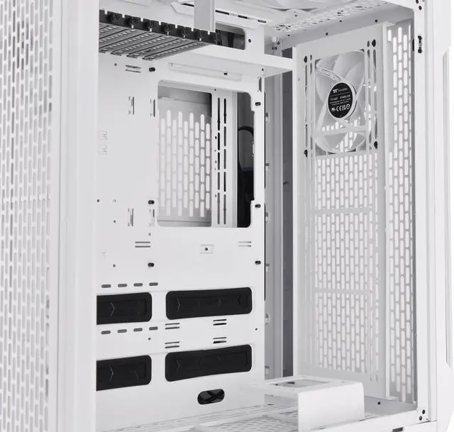 Alt view image 8 of 19 - Thermaltake CTE C700 Air Snow Mid Tower with Centralized Thermal Efficiency Design; 3x140mm White CT140 Fans Pre-Installed; Tempered Glass Side Panel; CA-1X7-00F6WN-00; White