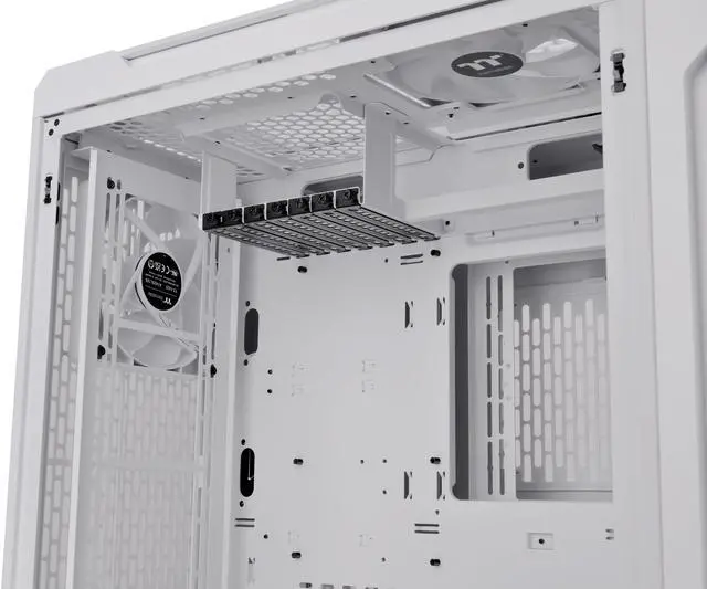 Alt view image 18 of 19 - Thermaltake CTE C700 Air Snow Mid Tower with Centralized Thermal Efficiency Design; 3x140mm White CT140 Fans Pre-Installed; Tempered Glass Side Panel; CA-1X7-00F6WN-00; White