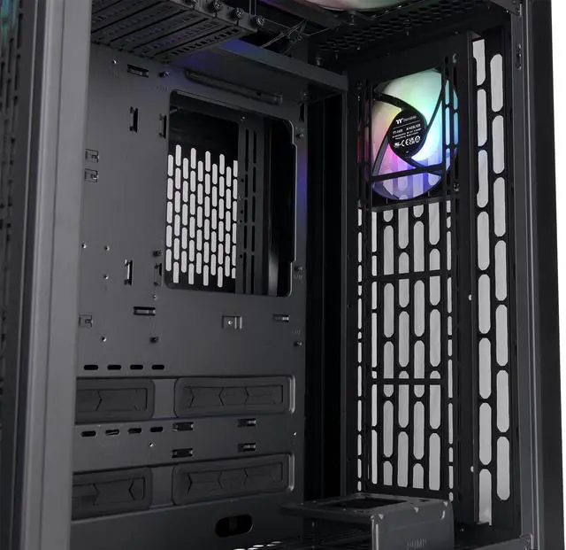 Alt view image 8 of 19 - Thermaltake CTE C700 TG ARGB E-ATX Mid Tower Centralized Thermal Efficiency Design; 3x140mm CT140 ARGB Fans Pre-Installed; Tempered Glass Front & Side Panel; CA-1X7-00F1WN-01