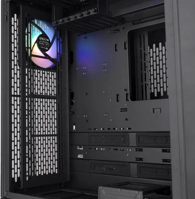 Alt view image 9 of 19 - Thermaltake CTE C700 TG ARGB E-ATX Mid Tower Centralized Thermal Efficiency Design; 3x140mm CT140 ARGB Fans Pre-Installed; Tempered Glass Front & Side Panel; CA-1X7-00F1WN-01