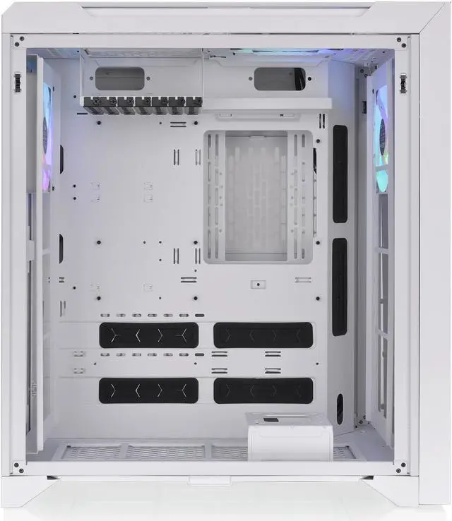 Alt view image 10 of 18 - Thermaltake CTE C700 TG ARGB Snow Mid Tower with Centralized Thermal Efficiency Design; 3x140mm White CT140 ARGB Fans Pre-Installed; Tempered Glass Front & Side Panel; CA-1X7-00F6WN-01; White