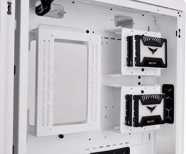 Alt view image 12 of 18 - Thermaltake CTE C700 TG ARGB Snow Mid Tower with Centralized Thermal Efficiency Design; 3x140mm White CT140 ARGB Fans Pre-Installed; Tempered Glass Front & Side Panel; CA-1X7-00F6WN-01; White